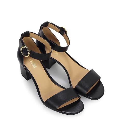 michael kors lena flex mid black|Lena Leather Sandal .